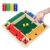 CRETVIS 1-4 Players Shut The Box Dice Game, 10 Numbers Traditional Wooden Pub Bar Board Family Table Mat Game Dice for Adults