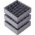 Criusia 3 Pack Sock Underwear Drawer Organizer Dividers, 64 Cell Fabric Foldable Dresser Organizer for Closet Organizers and Storage Boxes for Organizing Socks, Underwear, Ties (16+24+24 Cell, Gray)
