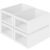 Criusia 4 Pack Closet Organizers and Storage, Large Linen Closet Baskets for Organization, Foldable Storage Containers for Towels, Clothing, Jeans, Books, Shelves, White