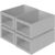Criusia 4 Pack Linen Closet Organizers and Storage, Closet organizer Large Linen Closet Baskets for Organization, Foldable Storage Containers for Towels, Clothing, Jeans, Books, Shelves,Grey