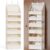 Criusia 6-Shelf Fabric Over The Door Organizer, Thickened Non-Woven Fabric Closet Hanging Storage, 3 Pcs Upgrade Hooks, 55lbs Capacity, Beige