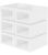 Criusia 6 Pack Linen Closet Organizers and Storage, Large Linen Closet Baskets for Organization, Foldable Storage Containers for Clothing, Towels, Jeans, Books, Shelves, White