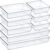 Criusia Drawer Organizer Set, Acrylic Non Slip Non Cracking Kitchen Drawer Storage Tray Large Size Divider, Multifunctional Storage for Cosmetics, Bathroom, Tools, Kitchen and Office (8 PACK)