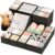 Criusia Foldable Fabric Drawer Organizer for Clothes, Dresser Drawer Organizer, Closet Storage and organizer, Black