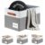 Criusia Large Closet Storage Baskets for organizing 4 Pack, Non-Dust-Absorbing Closet Shelf Organizer Bins with Handles & Labels – Decorative Collapsible Baskets for Living Room Bedroom Nursery Dorm