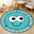 CRJMKS Round Kids Rug for Playroom,3ft,Back to School Nursery Rugs