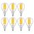 CRLight 8W Dimmable LED Candelabra Globe Bulb G16.5 E12 2700K, 8 Pack