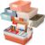 CroBlissful 24 Pcs Colorful Plastic Classroom Baskets Bulk with Handles 13.6″ x 10″ Classroom Storage Bins 6 Color Boho Stackable Desk Basket for School Office Teacher Book Pencil Organization