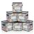 CroBlissful 6 Pcs 11 Inch Foldable Fabric Storage Cube Bins Colorful Pencil Print Classroom Must Have Collapsible Cubby Basket Bins with Handles Back to School Supplies for Classroom Home Organizer