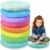 CroBlissful 8 Pcs 16 Inch Floor Cushions for Kid, Flexible Seating for Classroom Elementary, 3.15 in Thick Round Floor Pillow, Back to School Furniture for Daycare Preschool Meditation (Candy Colors)