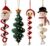 Crochet Christmas Spiral Ornament DIY Kit,Beginner Friendly Christmas Spiral Tree Decor Craft Set with Soft Yarn, Snowflake Beads, Festive Holiday Gift for Adults(4PCS)