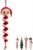 Crochet Snowman Spiral Oranment DIY Kit, 3D Christmas Hanging Ornament,Santa Tree Elf Spiral Wind Spinner Hanging Ornament DIY Crochet Set, with Yarn, Crochet Hook, Beginner-Friendly
