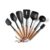 Cross-border Solid Wood Handle Silicone 7-Piece Non-Stick Kitchenware Set Anti-Slip High Temperature Resistance for Household
