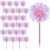 Crtiin 24 Pcs Pom Pom Pens Foil Firework Ballpoint Pens Glitter Sparkly Pen Bulk Birthday Party Favor Goodie Bag Stuffer Classroom Back School Teacher Supplies Wedding Decoration Gift (Pink)
