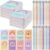 Crtiin 48 Pcs Back to School Gifts Bulk Spiral Notebooks Pencils Set Pocket Journal Teacher Gifts Bulk Thank You Teacher Gift for Teachers Back to School Party Supplies(Rainbow)