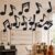 Crtiin 48 Pcs Music Classroom Decor Back to School Music Notes Cutouts Hanging Decorations for Classroom Preschool Elementary DIY Craft for Musical Birthday Party 4 Style 3 Size with Fishing Line