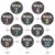 Crtiin Composition Round Classroom Table Numbers for Preschool 1-10 Group Cards Back to School Pastel Composition Classroom Decor Kindergarten Table Numbers Teacher Management Tools with Holder