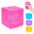 CRUCIBLY Ice Cube Squishy Squeeze Toys, 2 Inches Stress Cubes, Slow Rebound Honeycomb Stress Balls, Novelty Sensory Fidget for Stress Relief, Squishy Cube for Party Favors(Red)