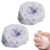 Crunchy Squishy Noisy Stress Balls Ice Skin Fidget Sensory Toys,Crunchy Stress Ball, Slow Rise Squishy Fidget Toy for Anxiety Relief, Handmade Moldable Squeeze Ball for Kids Adults (2*Purple)