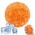 Crunchy Squishy Stress Ball for Adults, Squishy Ball Sensory Textured Memory Gel Fidget Toys Hand Exercises, Ice Squishies Squeeze Ball (Orange)