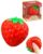Crunchy Strawberry Squishy ASMR Bead Filled Realistic Handmade Bar Strawberry, Crunchy Asmr Stress Ball, Realistic Bar Strawberry Shape Bead