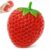 Crunchy Strawberry Squishy, Slow Rising Squeeze Stress Ball Relief Sensory Toy for Office Home Desk (Dark red)