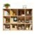 CRYBY 12-Cube Storage Organizer, 3-Tier Cube Display Bookshelf Bookcase Wood Storage Cabinet, 220.46 lbs Capacity Storage Shelf Bookcase Display Shelf for Living Room, Bedroom, Home Office, Entryway