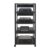 CRYBY 5-Tier AV Media Stand, Adjustable Audio Rack Tower Stereo Cabinet with 4 Lockable Universal Wheels, 88.18-110.23lbs Capacity Stereo Components Rack for Living Rooms, Offices, Recording Studios
