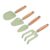 Cryfokt Kids Garden Shovel Set with Wood Handle, Iron Head (Green)