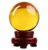 Crystal Ball, Meditation Divination Yellow Crystal Ball,Crystal Figurine for Photography,Scrying,Home Decoration, Party Decor