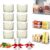 Crystal Clear Freezer Storage Bins, Stackable Freezer Organizers and Storage for Refrigerator with Handles, Fridge, Cabinet, Kitchen, Countertops, Cupboard, 8PCS-A, S(4.7″L x 4.7″W x 3.7″H)
