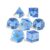 Crystal Glass Blue DND Dice Set Many Sides Dungeons and Dragons Role Playing Games