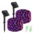 cshare Halloween Solar String Lights Outdoor, Orange Purple Solar Fairy Lights 2 Pack 16.4FT 50 LED Each, 8 Modes Waterproof Black Wire Fairy Lights for Yard Porch Fence Tree Bushes Decor