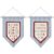 CUANFDDSF Alphabet Numbers Classroom Wall Art, Kids Room Wall Decor Hanging Pennant Flag, Blue Striped Educational Canvas Banner Decorations for Classroom Kids Room Bedroom Decor, 11×15 Inch Set of 2