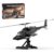 CubiMythx Helicopter Building Blocks and Construction Toy, Collectible Military-Themed Model to Build and Display, Great Gift for Military Fans (1039PCS)