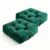 CunaVire Square Floor Pillow, 6-Inch Thick Floor Cushion with PP Cotton Filling, Soft Corduroy Supportive Floor Seating for Living Room, Office, 22 x 22 Inches (Dark Green, 2 Pack)
