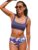 CUPSHE Two Piece Bikini Set Women Square Neck Swimsuit Bathing Suit, XS