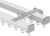 Curtain Track System,Heavy Duty Aluminum Alloy Curtain Track Double Rails – 1-6m Adjustable Ceiling/Walls Mount Curtain Rod Kit for Bedroom & Living Room, 140cm Length