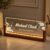 Custom Acrylic Office Name Plate with LED Wooden Base