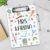 Custom Art Teacher Paper Clipboard, Personalized Name Teacher Clipboard