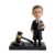 Custom Bobblehead 3D Figurine From Photo Lawyer Bobbleheads Judge Robe Statue With Gavel Law Book Personalized Legal Gift For Attorneys Judges Law Students Office Legal Collectible Memorabilia