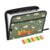 Custom Cute Dinosaurs Pattern Green Background Expanding File Folder, 13 Pockets Personalized Name Accordion File Organizer Zipper Portable A4 Document Organizer