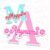 Custom Dog Cat Pet Initial Name Sticker Personalized Text Monogram Animal Lover Decal Waterproof Die Cut Vinyl Decal for Water Bottle Laptop Helmet Car Phone Tablet for Girl Boy Kid