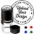 Custom Face Stamp Personalized Round Self Inking Stamps with Photo Text Logo
