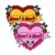 Custom Floral Heart Name Sticker Personalized Text Gothic Aesthetic Romantic Couple Decal Waterproof Die Cut Vinyl & Transparent DTF Decal for Water Bottle Laptop Car Helmet Gifts for Men Women