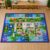 Custom Road Map Area Rug, Personalized City Street Car Rug, 5×7 Cars Truck Play Mat, Washable Non Slip Soft Town Playroom Carpet for Kids Bedroom Nursery Classroom, Back to School Decor (A2)