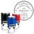 Custom Self-Inking Round Stamp with Personalized Text and Logo, for Address, Business, Signature & Teacher Grading, in 5 Sizes and 5 Ink Colors, Refillable