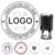 Custom Stamp, Personalized Self Inking Logo Stamps, 4 Sizes, 5 Colors