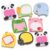 Cute Animal Sticky Notes for Party Bag Fillers, 8Pack Kawaii Cartoon Memo Pads with Panda Frog Lion Designs, Classroom Rewards, Party Gifts, Creative Games
