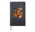 Cute Autumn Fox Witch Jack O Lantern Halloween Hardcover Journal, Black